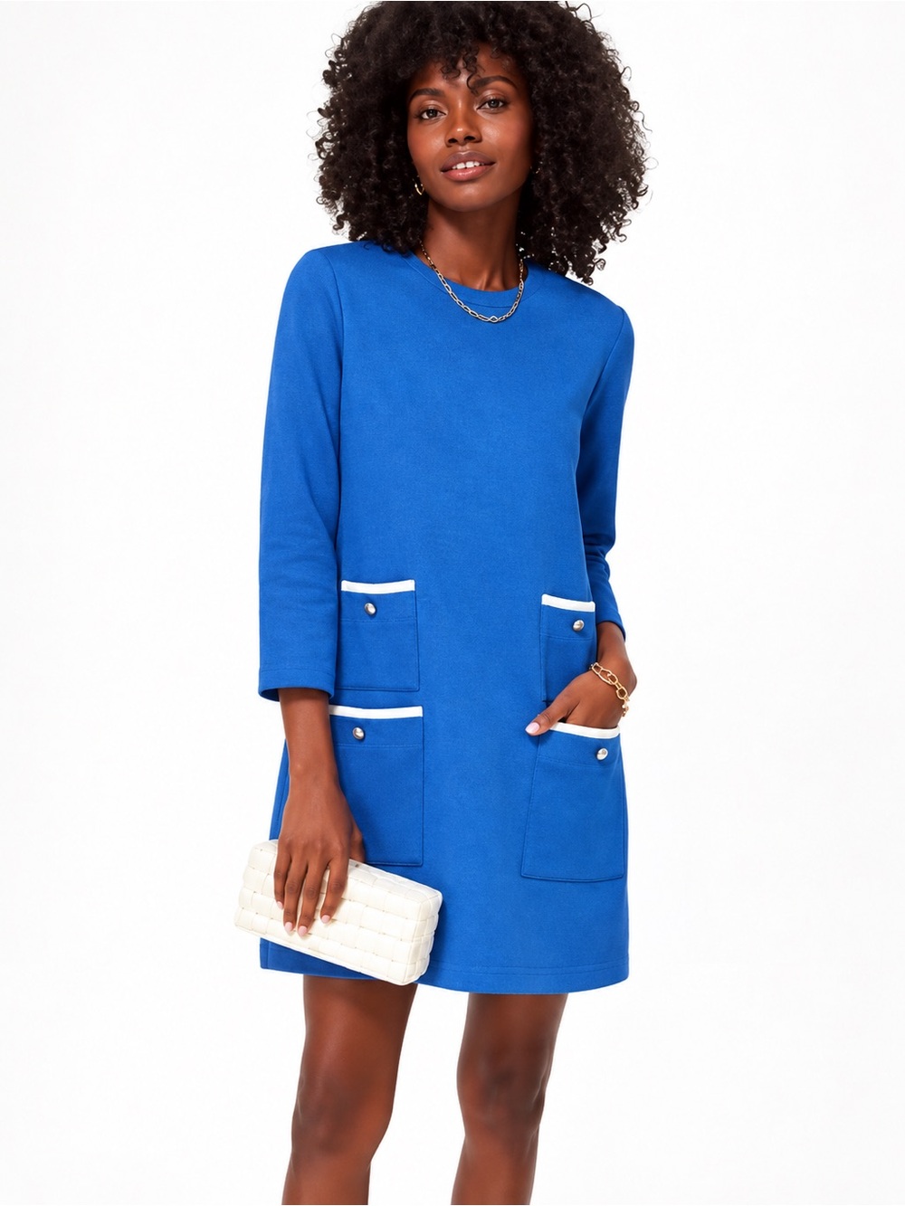 Tuckernuck Royal Blue Baleine Francoise Mod Mini Dress size Medium